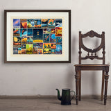Space Travel Collage (Horizontal) - Art Print, 24x32 / Standard / Brown