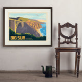 Big Sur, California: Bixby Bridge - Art Print, 24x32 / Standard / Brown