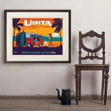 West Coast Surf Van (Pub Poster) - Art Print, 24x32 / Standard / Brown