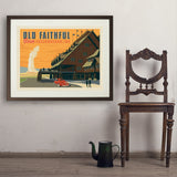 Yellowstone National Park: Old Faithful Inn - Art Print, 24x32 / Standard / Brown