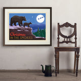 Christmas In The Smokies - Art Print, 24x32 / Standard / Brown
