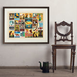 Dog Lover's Collage (Horizontal) - Art Print, 24x32 / Standard / Brown