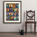 Legends Of The National Parks: 16-Image Print - Art Print, 24x32 / Standard / Brown