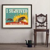 Cicada Invasion: I Survived (Horizontal) - Art Print, 24x32 / Standard / Brown