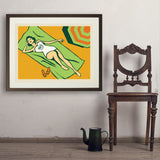 Sun Bather - Art Print, 24x32 / Standard / Brown