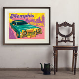 Memphis, TN: City Of Soul (Horizontal) - Art Print, 24x32 / Standard / Brown