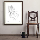 Fashion Sketch: Elegance - Art Print, 24x32 / Standard / Brown