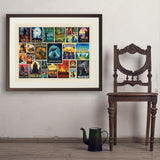 Literary Classics Collage (Horizontal) - Art Print, 24x32 / Standard / Brown