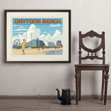 Daytona Beach, Florida - Art Print, 24x32 / Standard / Brown