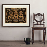 Man Cave Etiquette - Art Print, 24x32 / Standard / Brown