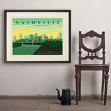 Nashville Skyline: Horizontal - Art Print, 24x32 / Standard / Brown