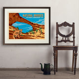 Natural Bridges National Monument, UT - Art Print, 24x32 / Standard / Brown