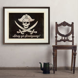 Pirate Flag - Art Print, 24x32 / Standard / Brown