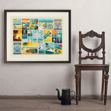 Coastal Collection Collage (Horizontal) - Art Print, 24x32 / Standard / Brown