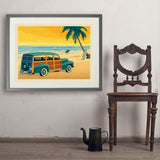 Woody On The Beach - Art Print, 24x32 / Standard / Gray
