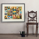 Dog Lover's Collage (Horizontal) - Art Print, 24x32 / Standard / Gray