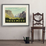 Yosemite National Park: Yosemite Valley (Horizontal) - Art Print, 24x32 / Standard / Gray