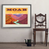 Moab, Utah: Canyon View - Art Print, 24x32 / Standard / Gray