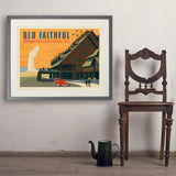 Yellowstone National Park: Old Faithful Inn - Art Print, 24x32 / Standard / Gray