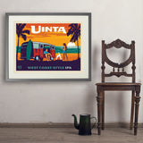 West Coast Surf Van (Pub Poster) - Art Print, 24x32 / Standard / Gray