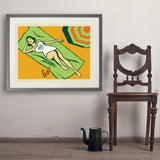 Sun Bather - Art Print, 24x32 / Standard / Gray