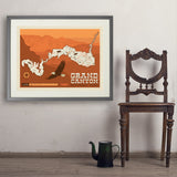Map of Grand Canyon National Park - Art Print, 24x32 / Standard / Gray