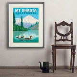 Mount Shasta, California - Art Print, 24x32 / Standard / Gray