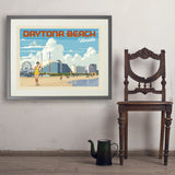 Daytona Beach, Florida - Art Print, 24x32 / Standard / Gray