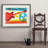 Chill in the Ville (Horizontal) - Art Print, 24x32 / Standard / Gray