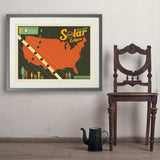 Annular Solar Eclipse 2023 Map - Art Print, 24x32 / Standard / Gray