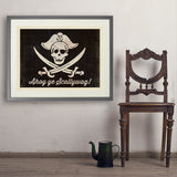 Pirate Flag - Art Print, 24x32 / Standard / Gray