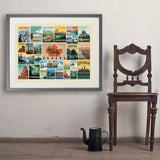 Canada: Picture Perfect Collage (Horizontal) - Art Print, 24x32 / Standard / Gray