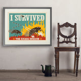 Cicada Invasion: I Survived (Horizontal) - Art Print, 24x32 / Standard / Gray