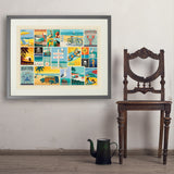 Coastal Collection Collage (Horizontal) - Art Print, 24x32 / Standard / Gray
