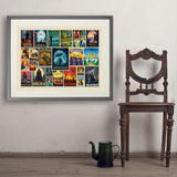Literary Classics Collage (Horizontal) - Art Print, 24x32 / Standard / Gray
