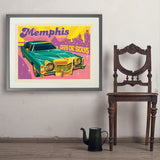 Memphis, TN: City Of Soul (Horizontal) - Art Print, 24x32 / Standard / Gray