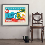 Lookin' Pretty In Music City (Horizontal) - Art Print, 24x32 / Standard / Gray