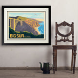 Big Sur, California: Bixby Bridge - Art Print, 24x32 / Deluxe / Black