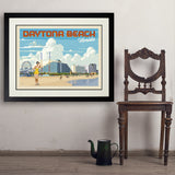 Daytona Beach, Florida - Art Print, 24x32 / Deluxe / Black