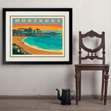 Monterey, California: Lovers Point Park - Art Print, 24x32 / Deluxe / Black