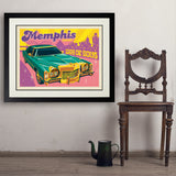 Memphis, TN: City Of Soul (Horizontal) - Art Print, 24x32 / Deluxe / Black