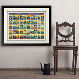 50-State Multi-Image Design - Art Print, 24x32 / Deluxe / Black