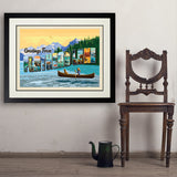 Flathead Lake, Montana (Horizontal) - Art Print, 24x32 / Deluxe / Black