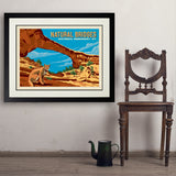 Natural Bridges National Monument, UT - Art Print, 24x32 / Deluxe / Black