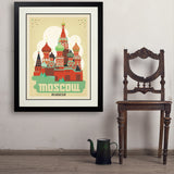 Russia: Moscow - Art Print, 24x32 / Deluxe / Black