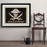 Pirate Flag - Art Print, 24x32 / Deluxe / Black