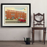 Old Glory: Distillery Building - Art Print, 24x32 / Deluxe / Black