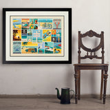 Coastal Collection Collage (Horizontal) - Art Print, 24x32 / Deluxe / Black