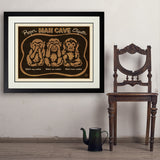 Man Cave Etiquette - Art Print, 24x32 / Deluxe / Black