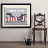 Wag More. Bark Less. - Art Print, 24x32 / Deluxe / Black